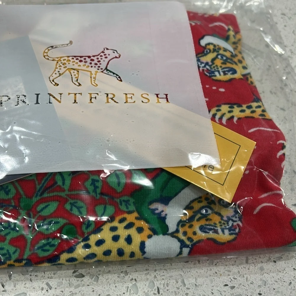 NWT PrintFresh Kids Holly Jolly Bagheera Christmas Holiday Cotton Pajama Set - 2